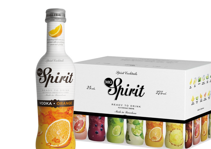 MG Spirit Vodka Orange cocktails box of 24 bottles