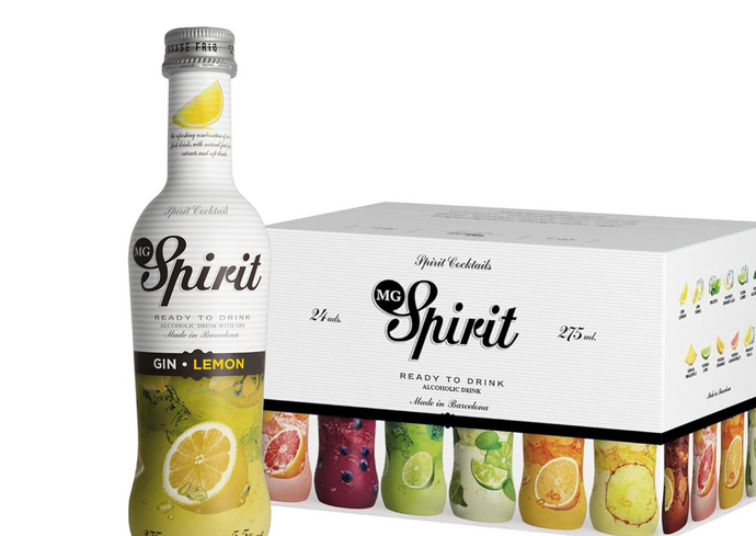 MG Spirit Gin Lemon cocktails box of 24 bottles