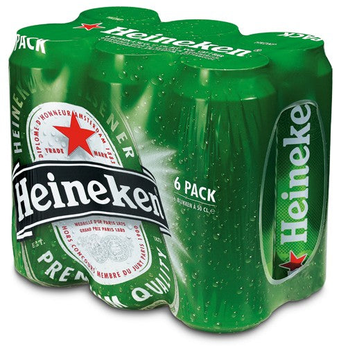 Heineken six pack large cans